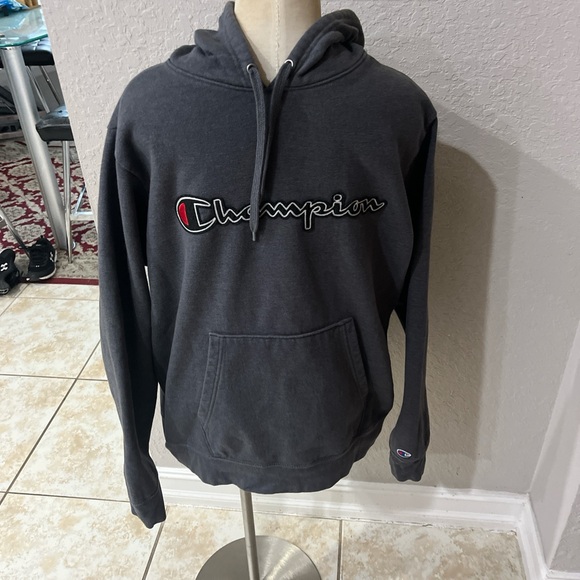 Champion Men's Dark Gray Hoodie - Picture 1 of 5